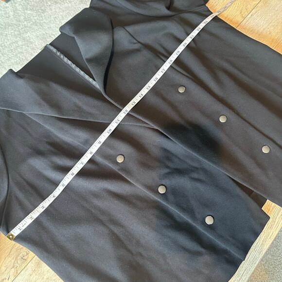 CJ Banks Knit Moto Style Open Front Jacket Black 2X - Picture 6 of 7